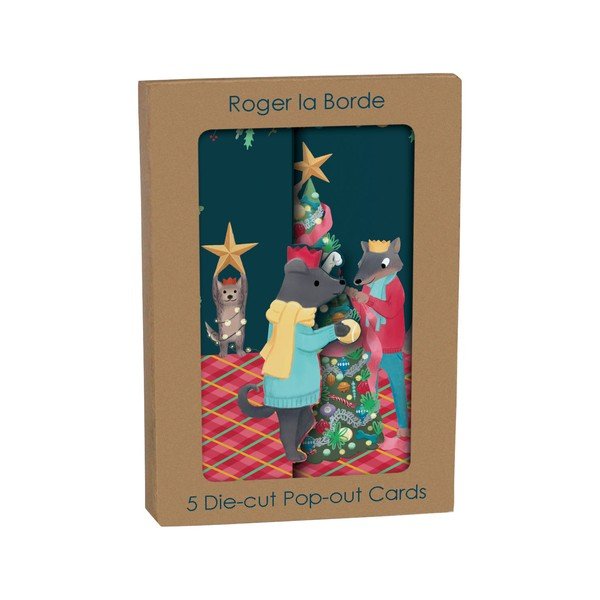 Čestitke u setu 5 kom s božićnim motivom Animal Crackers  – Roger la Borde-image-1