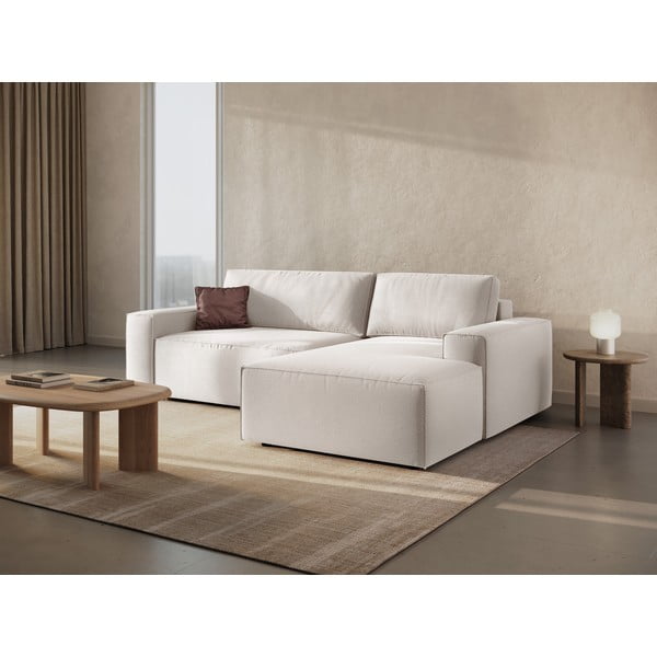 Bež sklopiva kutna garnitura (s desnim kutom) Jodie – Micadoni Home-image-1