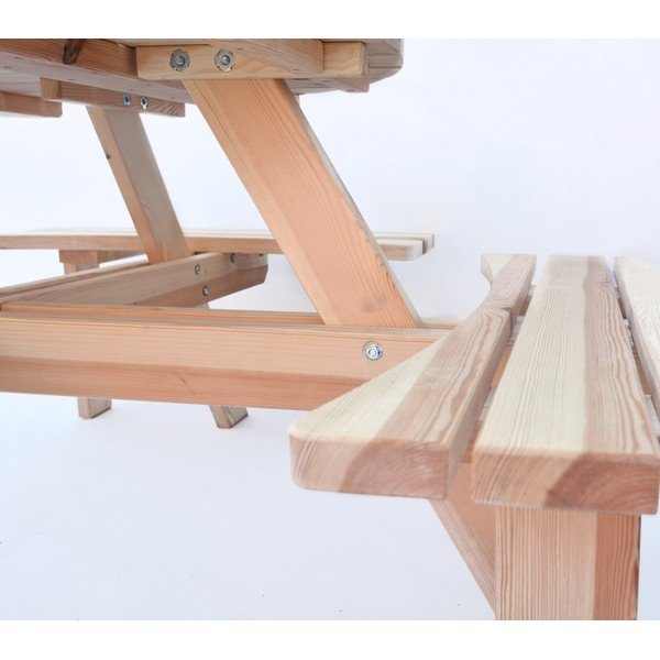 Vrtni blagovaonski set od borovine za 4 osobe Piknik - Rojaplast-image-3