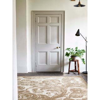 Bež vuneni tepih 133x190 cm Damask – Agnella