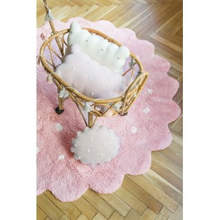 Ružičasti periv/ručno rađen pamučan dječji tepih ø140 cm Little Biscuit Pink – Lorena Canals