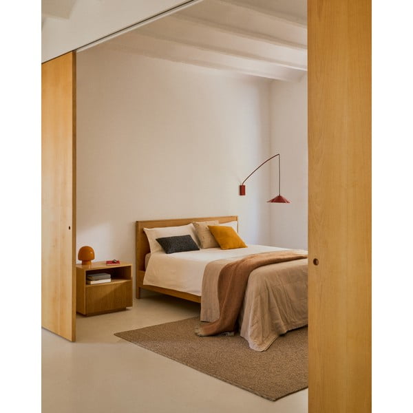 Noćni ormarić u dekoru hrasta u prirodnoj boji Helvine – Kave Home-image-2