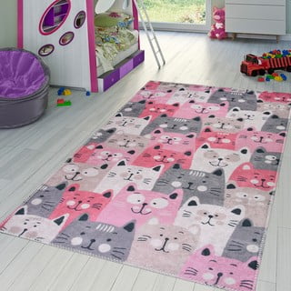 Ružičasti dječji tepih 100x160 cm Silly Cats – Vitaus
