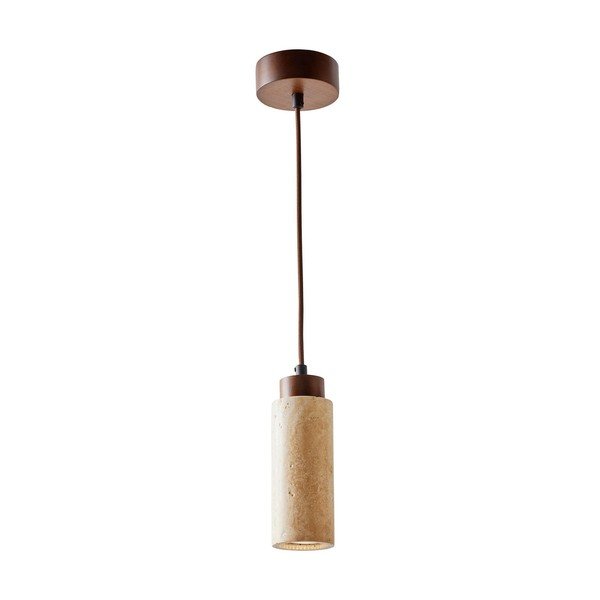 Bež viseća svjetiljka s kamenim sjenilom ø 6,5 cm Selma – Opviq lights