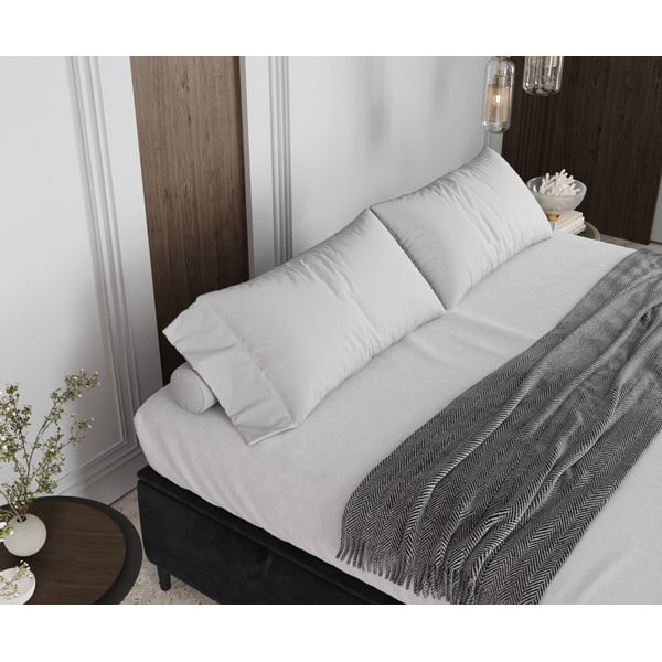 Antracitno sivi tapecirani bračni krevet s prostorom za pohranu 200x200 cm Tate – Maison de Rêve-image-4