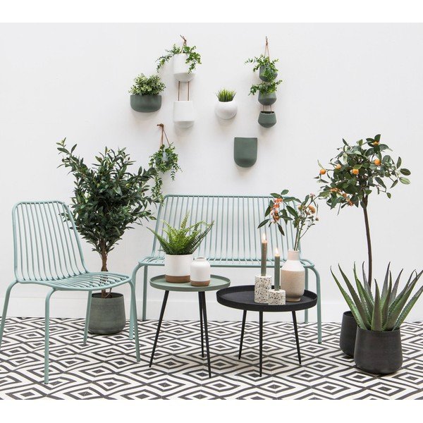 Mat bijela zidna keramička tegla za cvijeće PT LIVING Oval-image-1