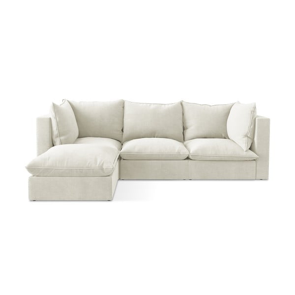 Bež kutna garnitura (s lijevim kutom/s ležaljkom) Manao – Makamii