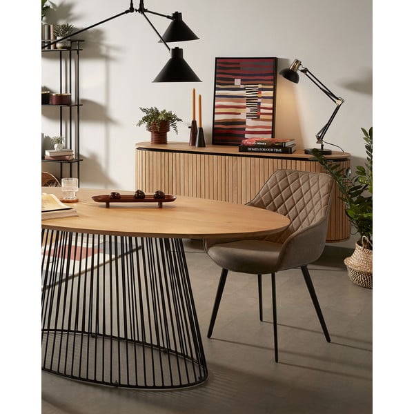 Blagovaonski stol s pločom od drveta manga Kave Home, 200 x 110 cm-image-2