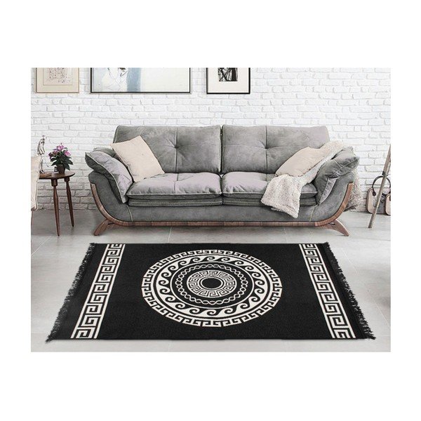 Bež-crni dvostrani tepih Mandala, 120 x 180 cm-image-3