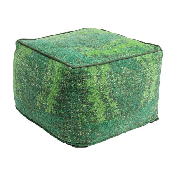 Zeleni puf s ornamentom Kare Design Kelim