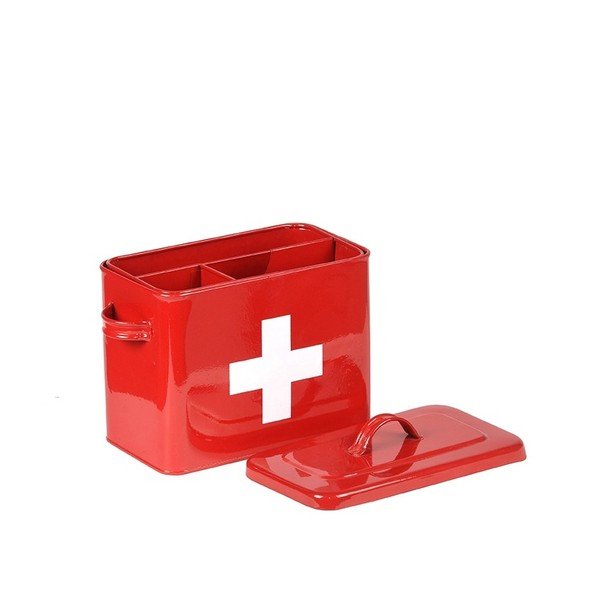 Crvena limena kutija LABEL51 Firt Aid-image-1