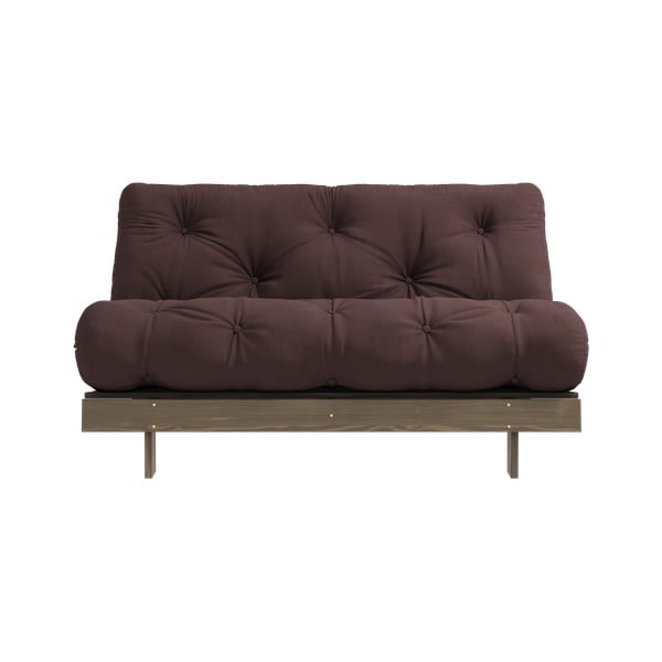 Tamno smeđa sklopiva sofa 160 cm Roots – Karup Design