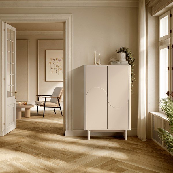 Krem ormarić 80x130x40 cm Solei – MOME-image-1