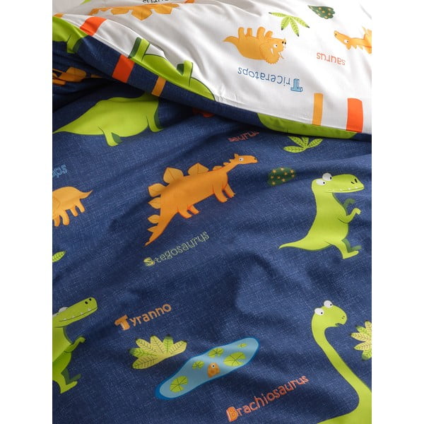 Plava dječja posteljina za krevet za jednu osobu 140x200 cm Dinolar – Mijolnir-image-1