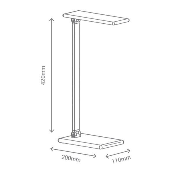 Siva stolna lampa s LED svjetlom SULION Hawking-image-3