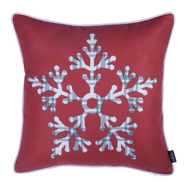 Crvena navlaka za jastuk s božićnim motivom Mike &amp; Co. NEW YORK Medena pahuljica, 45 x 45 cm