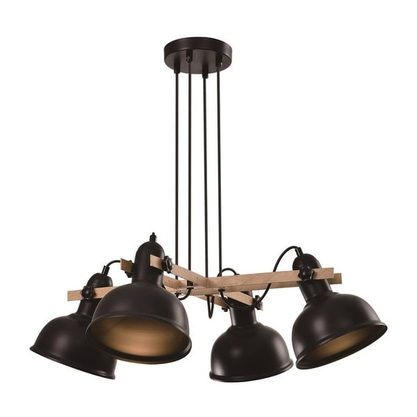 Crna viseća lampa s metalnim sjenilom Reno - Candellux Lighting