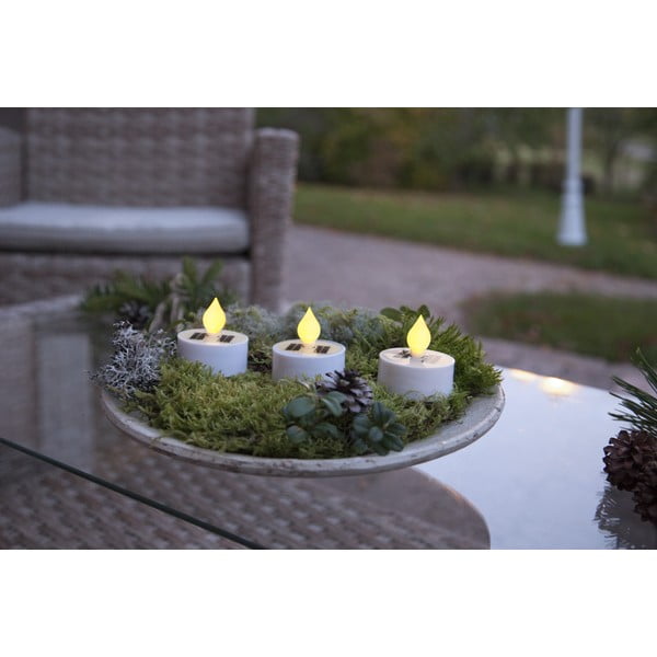 LED svijeće u setu 3 kom sa solarnim panel za eksterijer (visina 5,5 cm) Saul – Star Trading-image-4