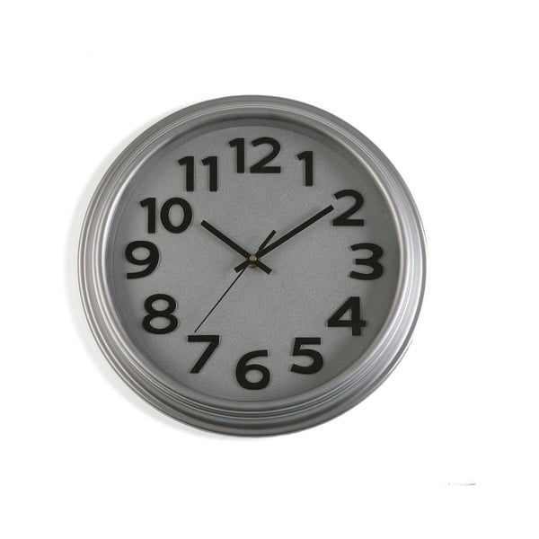 Sivi zidni sat Versa In Time, ⌀ 32,7 cm