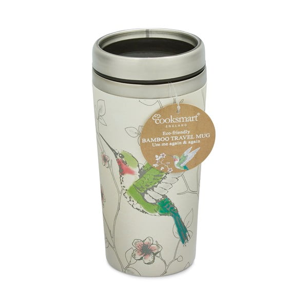 Zeleno-siva putna šalica 500 ml Hummingbirds – Cooksmart ®
