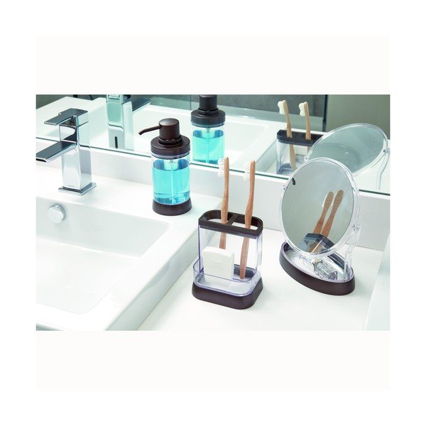 Crni dozator sapuna s pumpicom u tamnoj brončanoj boji iDesign Haley-image-3