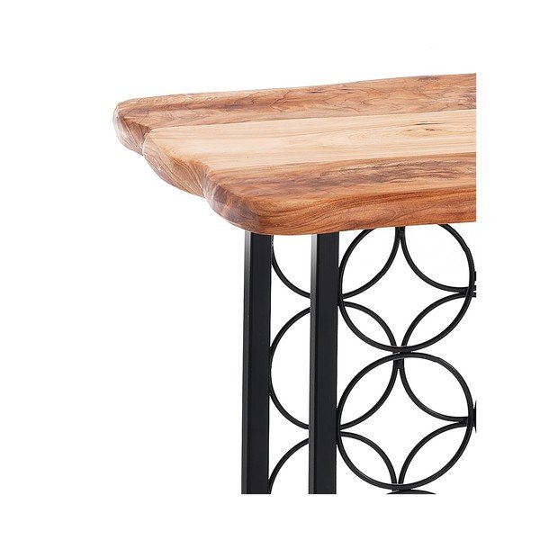 Crni/u prirodnoj boji metalni držač za boce vina broj boca 15 kom 46x56x35,5 cm Ras – Tomasucci-image-2