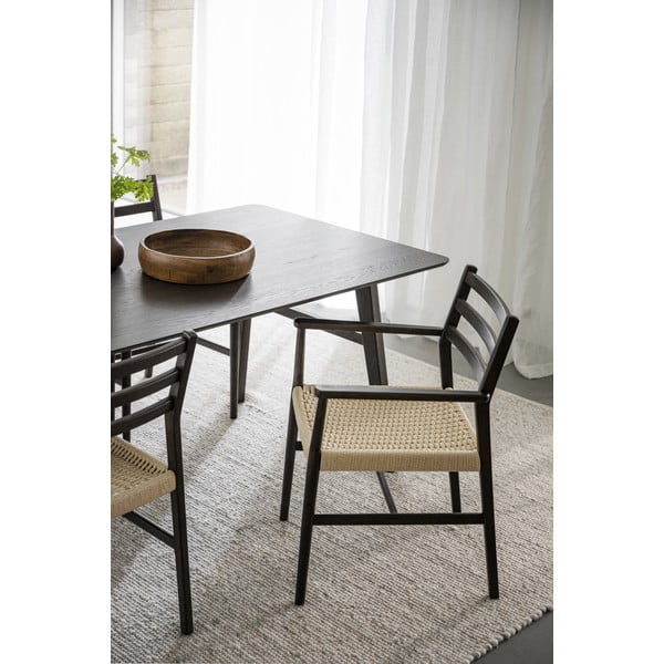 Blagovaonska stolica u prirodnoj boji/tamno smeđa Harlan – Rowico-image-1