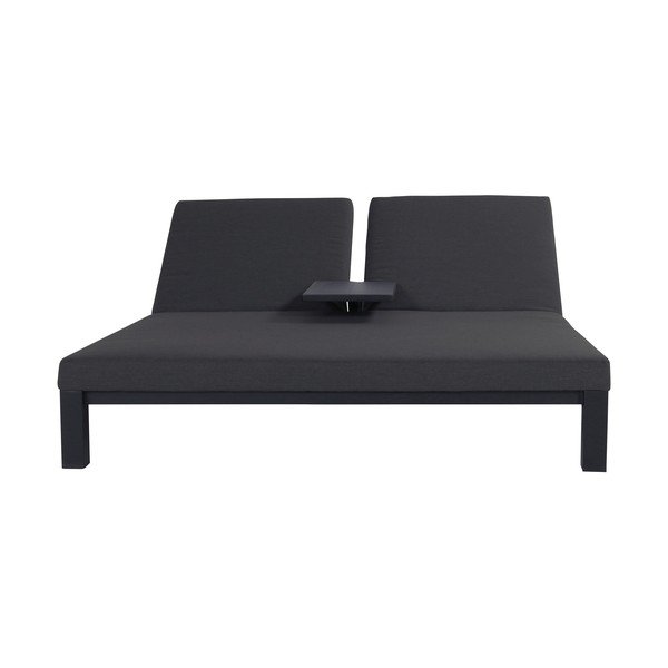 Crna za dvije osobe podstavljena vrtna ležaljka Eva – Hartman-image-1