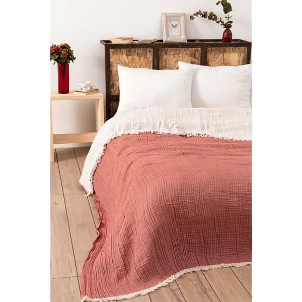 Ciglasti prekrivač od muslina za bračni krevet 230x250 cm – Mijolnir