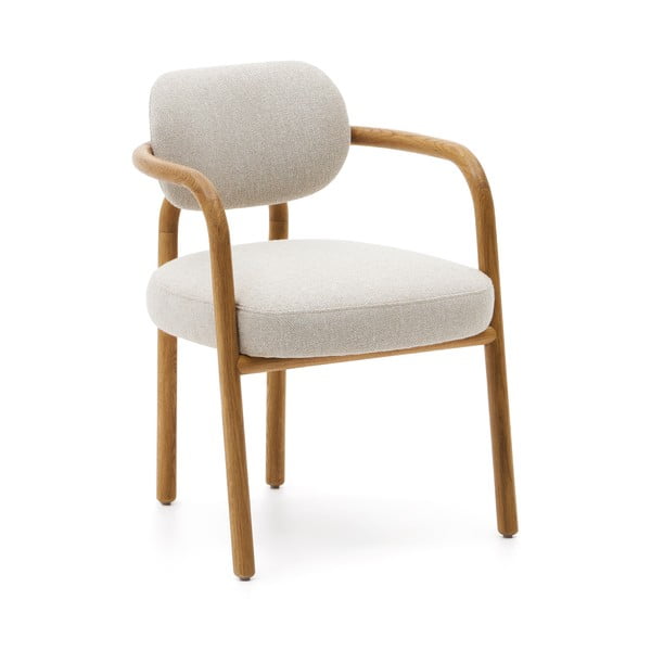 Smeđa/krem blagovaonska stolica Melqui – Kave Home