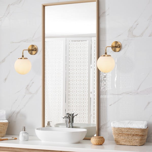 Bijela/mjedena zidna lampa ø 15 cm Viran – Opviq lights-image-2