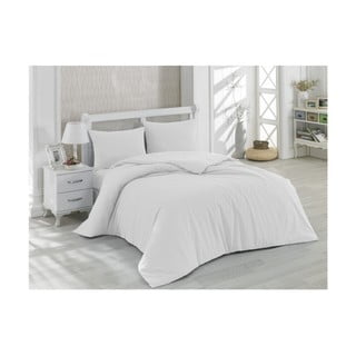 Pamučna posteljina s plahtom za bračni krevet Precioso, 200 x 220 cm