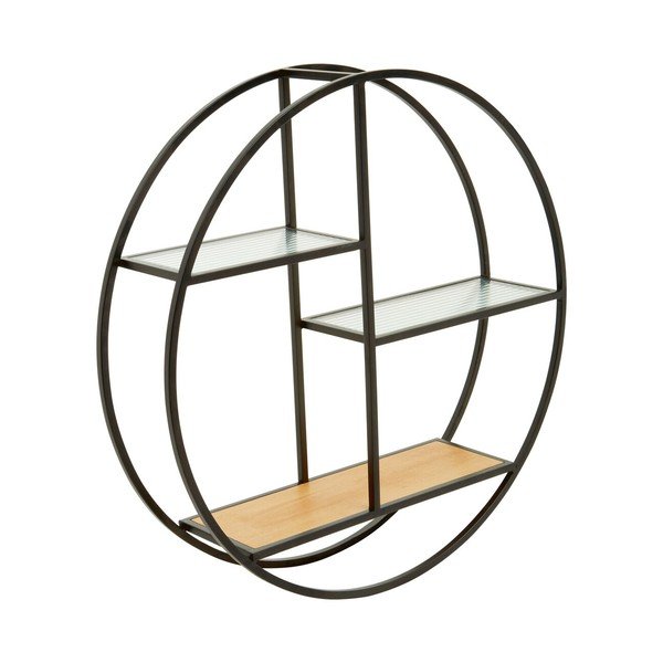 Crna/u prirodnoj boji metalna polica s više razina 61 cm Mataram – Premier Housewares