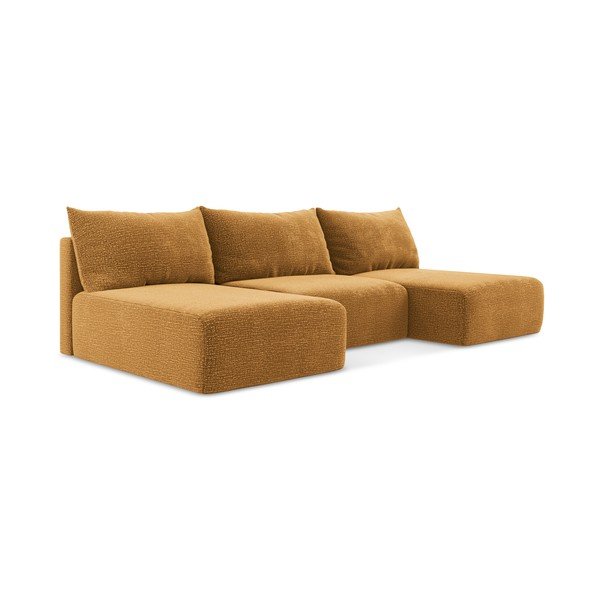 Narančasta sklopiva/s prostorom za odlaganje kutna garnitura Kalena – Makamii-image-2