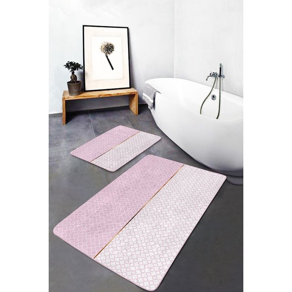 Ružičaste kupaonske prostirke u setu 2 kom 60x100 cm – Mila Home-image-2