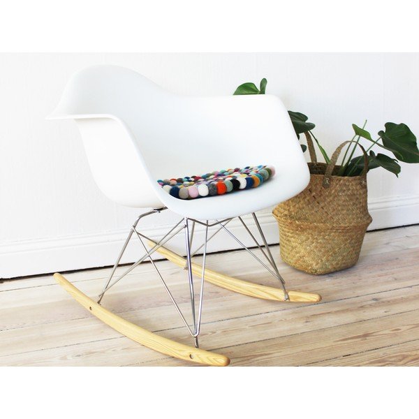 Sjedalo od vunenih pompona Wooldot Ball Chair Pad Multi Pang, ⌀ 39 cm-image-2