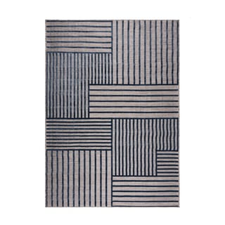 Tamno plavi unutarnji i vanjski tepih 80x150 cm Vigo Blocks – Flair Rugs