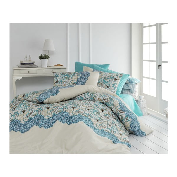 Posteljina s plahtama Bračni krevet Vanilla, 200 x 220 cm