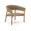 Vrtna fotelja od masivnog drveta u prirodnoj boji Arinella – Kave Home