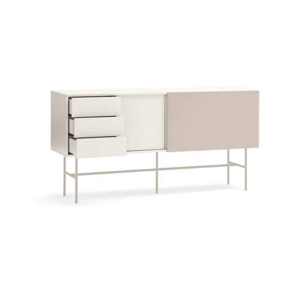 Bež/krem niska komoda s kliznim vratima 180x91 cm Nube – Teulat-image-4