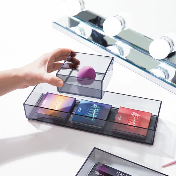 Mat crni kupaonski kozmetički organizator od reciklirane plastike - iDesign-image-2