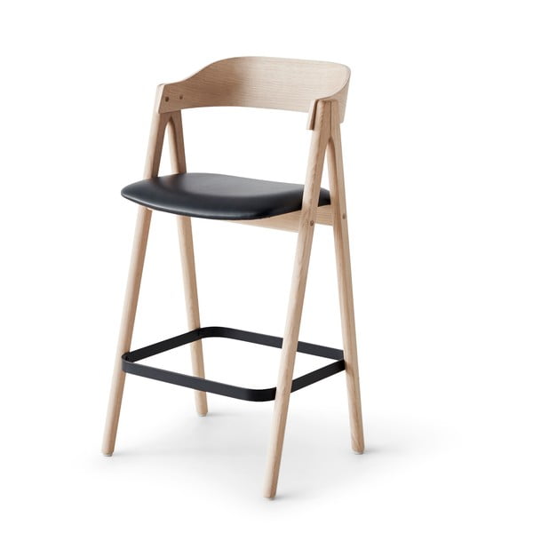 Barska stolica s kožnim sjedalom Findahl by Hammel Mette, visina 98 cm