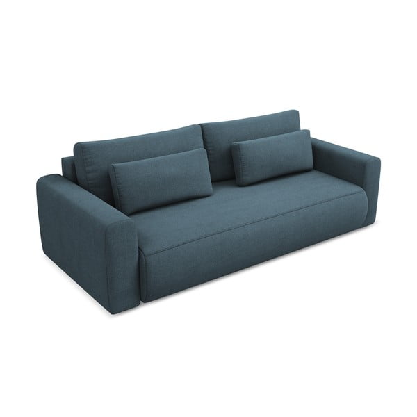 Plava sklopiva/s prostorom za odlaganje sofa 238 cm Kapua – Makamii-image-2