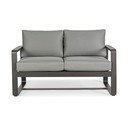 Siva vrtna sofa aluminijska Merrigan   – Bizzotto