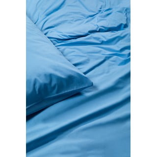 Azurna pamučna posteljina za bračni krevet Bonami Selection, 200 x 220 cm