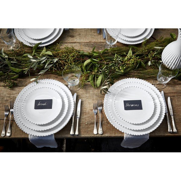 Bijeli kameni tanjur za deserte Costa Nova Pearl ⌀ 22 cm-image-1