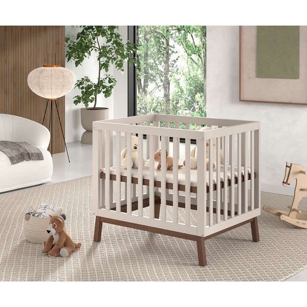 Bež putni krevetić od masivnog bora 95x75 cm Sezane – Vipack-image-1