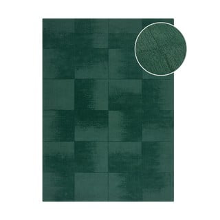 Petrolej zeleni ručno rađen vunen tepih 120x170 cm Demi Check Ombre – Flair Rugs