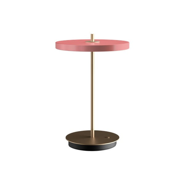 Ružičasta LED stolna lampa s mogućnosti zatamnjivanja s metalnim sjenilom (visina 31 cm) Asteria Move – UMAGE