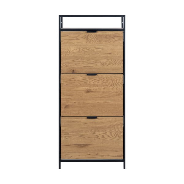 Preklopni stalak za cipele u dekoru hrasta u prirodnoj boji Seaford - Actona-image-2